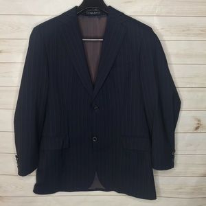 Men’s Navy Pinned Strip Suit 40S